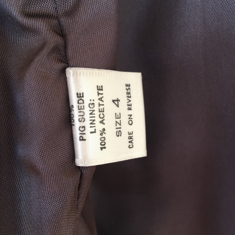 Slacks Pants for women genuine soft suede leather size 4 very classy Saks 5th Av - Picture 6 of 7